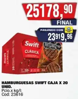 Maxiconsumo Swift hamburguesas oferta