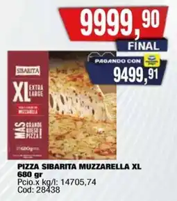 Maxiconsumo Sibarita pizza mozzarella oferta