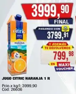 Maxiconsumo Citric jugo naranja oferta