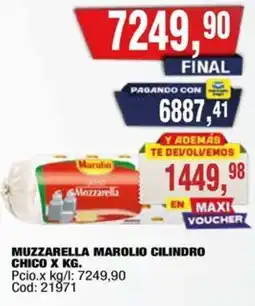 Maxiconsumo Marolio mozzarell cilindro chico oferta