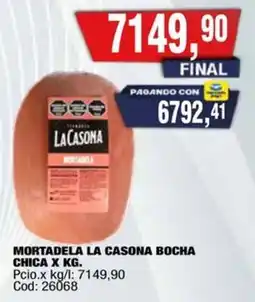 Maxiconsumo La Cason mortadela bocha chica oferta