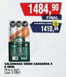 Maxiconsumo Union Ganadera salsichas oferta
