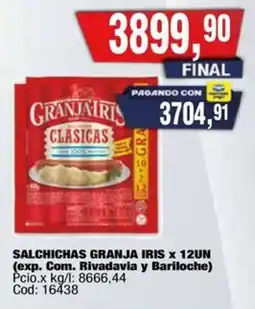 Maxiconsumo Granja Iris salsichas clasicas oferta