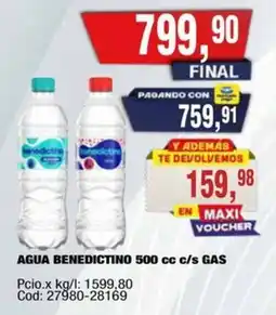 Maxiconsumo Benedictino agua oferta