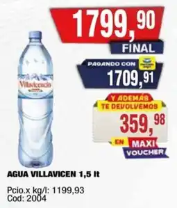 Maxiconsumo Villavicen agua oferta