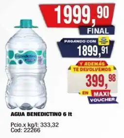 Maxiconsumo Benedicto agua oferta