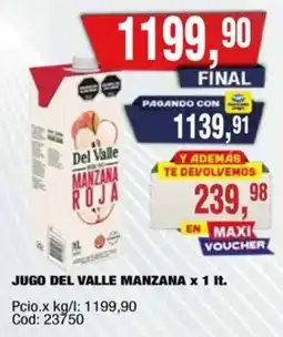 Maxiconsumo Del Valle jugo manzana oferta