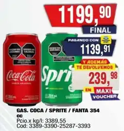 Maxiconsumo Coca-Cola/Sprite/Fanta oferta
