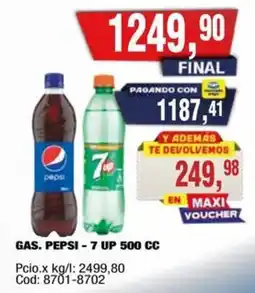 Maxiconsumo Pepsi o 7Up oferta