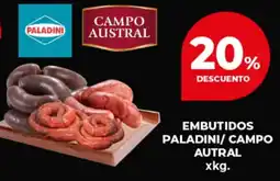 Supermayorista Vital Paladini/ campo autral embutidos oferta