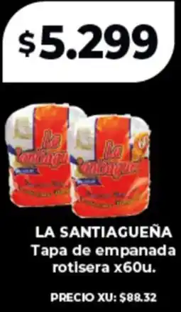 Supermayorista Vital La santiagueña tapa de empanada rotisera oferta