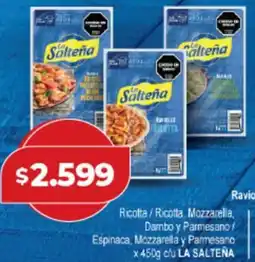 Supermayorista Vital La salteña ricotta/ricotta mozzarella, dambo y parmesano oferta