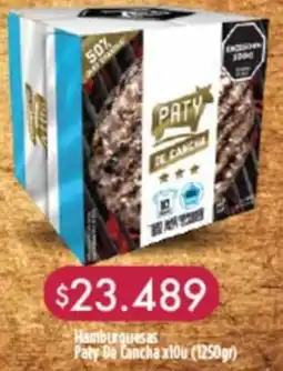 Supermayorista Vital Paty hamburguesas de cancha oferta