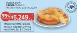 Carrefour Rosca con crema oferta