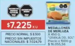 Carrefour Granja del sol medallones de merluza oferta