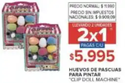 Carrefour Clip doll machine huevos de pascuas para pintar oferta