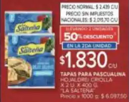 Carrefour La saltena tapas para pascualina hojaldre criolla oferta