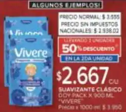 Carrefour Vivere suavizante clasico doy pack oferta