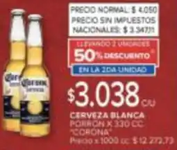 Carrefour Corona cerveza blanca porron oferta