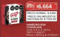 Carrefour Paty clásico hamburguesa congelada oferta