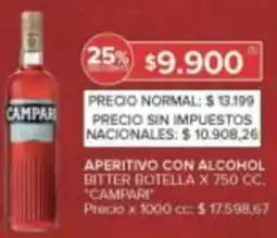 Carrefour Campari aperitivo con alcohol bitter botella oferta