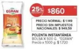 Carrefour Egran polenta instantánea bolsa oferta