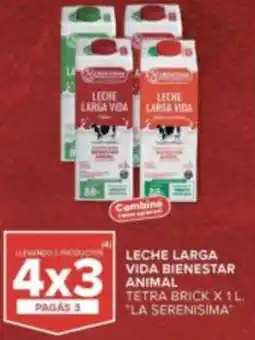 Carrefour La serenisima leche larga vida bienestar animal tetra brick oferta