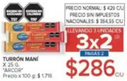 Carrefour Arcor turrón maní oferta