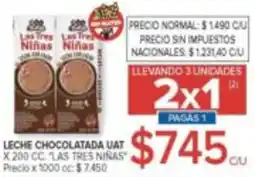 Carrefour Las tres niñas leche chocolatada uat oferta