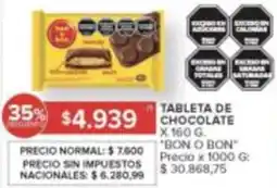 Carrefour Bon o bon tableta de chocolate oferta