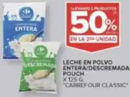 Carrefour Carrefour classic leche en polvo entera/descremada pouch oferta