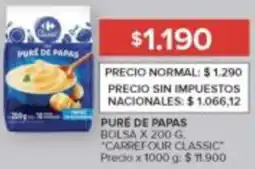 Carrefour Carrefour classic pure de papas bolsa oferta