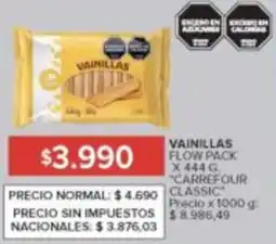 Carrefour Carrefour classic vainillas flow pack oferta