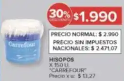 Carrefour Carrefour hisopos oferta