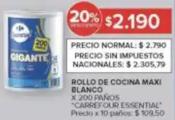 Carrefour Carrefour essential rollo de cocina maxi blanco oferta