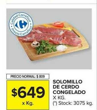 Carrefour Market Solomillo De Cerdo Congelado oferta