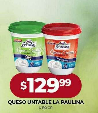 Supermercados Tadicor Queso Untable La Paulina oferta
