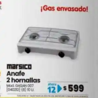 Trabuco Hogar Marsico Anafe 2 Hornallas oferta