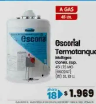 Trabuco Hogar Escorial Termotanque A Gas 45 Lts oferta