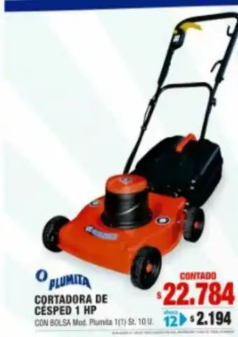 Trabuco Hogar Cortadora De Césped 1 Hp Plumita oferta