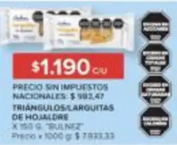 Carrefour Bulnez triángulos larquitas de hojaldre oferta