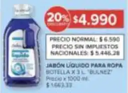 Carrefour Bulnez jabon liquido para ropa botella oferta