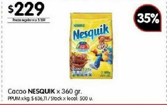Disco Cacao nesquik 360g oferta
