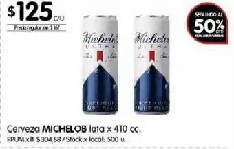 Disco Cerveza michelob lata x 410cc oferta