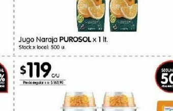 Disco Jugo de naranja purosol 1lt oferta