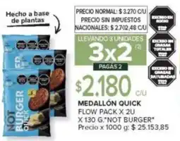 Carrefour Not burger medallón quick flow pack oferta