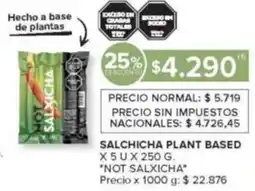 Carrefour Not salxicha salchicha plant based oferta