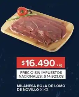 Carrefour Milanesa bola de lomo de novillo oferta