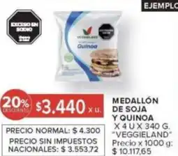 Carrefour Veggieland medallón de soja y quinoa oferta