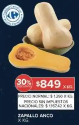 Carrefour Zapallo anco oferta